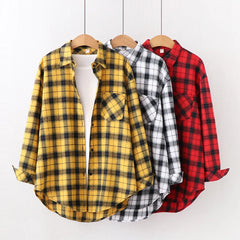 Women's Loose Casual Plaid Shirt