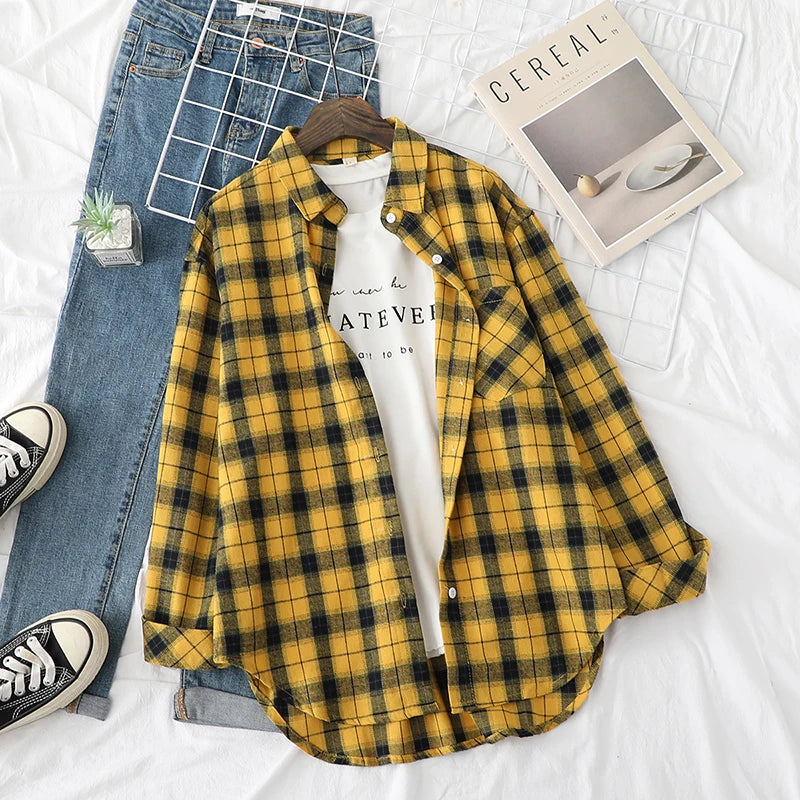 Women's Exquisite Flannel Plaid Shirt