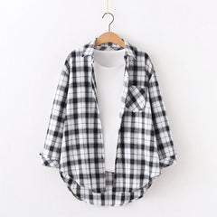 Women's Loose Casual Plaid Shirt