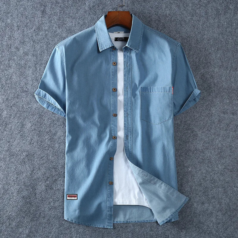 Men's Light Blue Denim Shirt