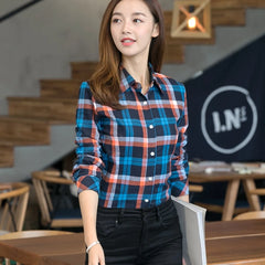 Women's Plus Size Plaid Flannel Shirt