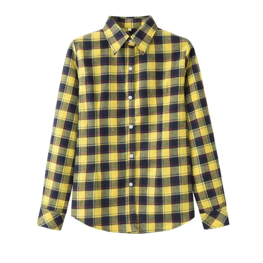 Women's Plus Size Plaid Flannel Shirt