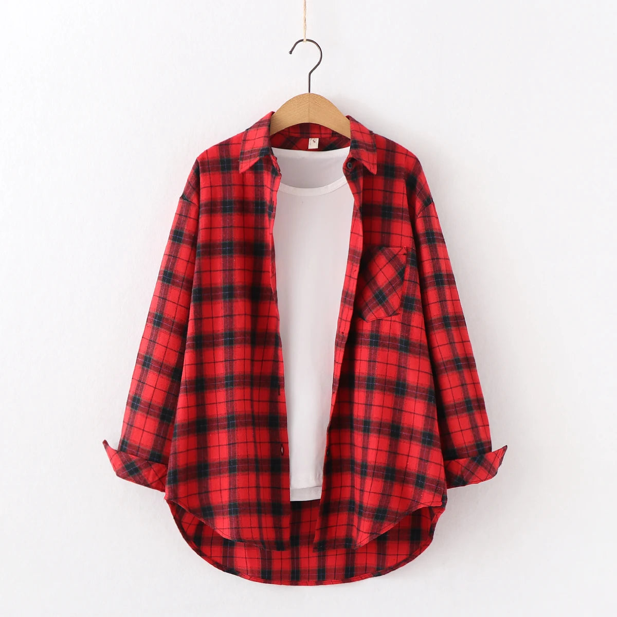 Women's Loose Casual Plaid Shirt