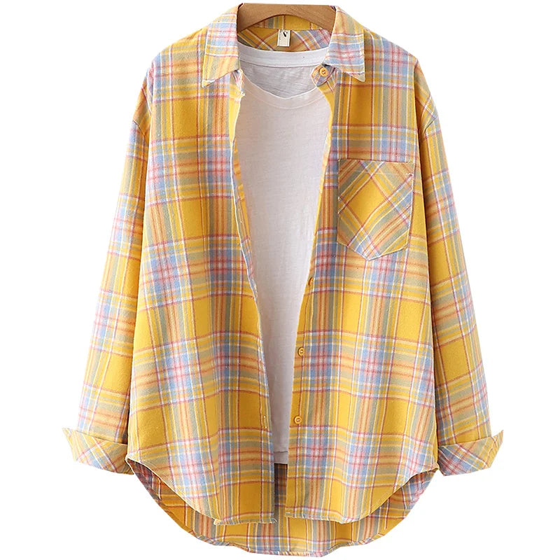 Women's Elegant Plaid Shirt