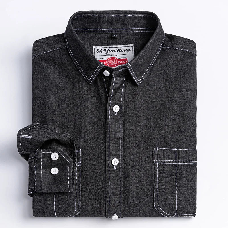 Classic Denim Long-Sleeve Shirt