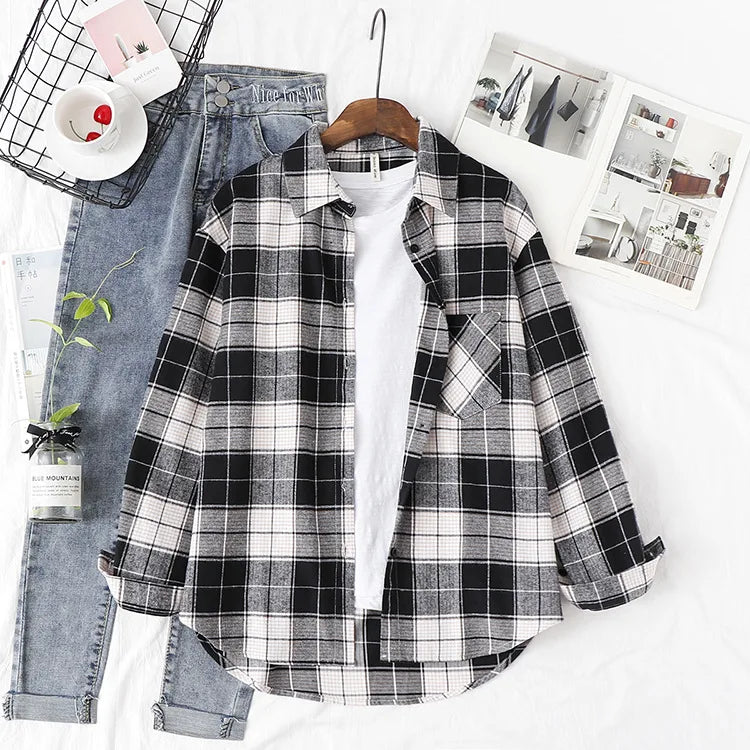 Women's Exquisite Flannel Plaid Shirt