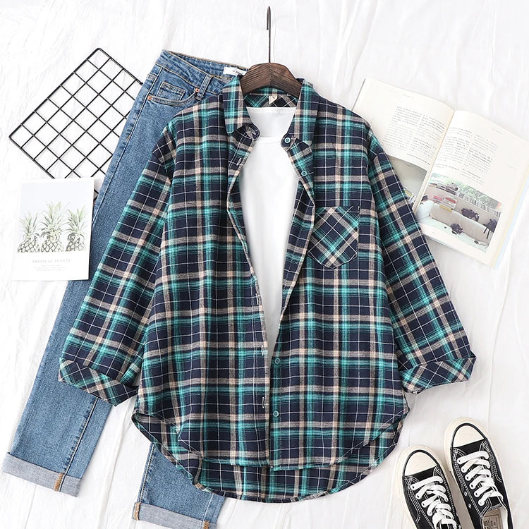 Women's Exquisite Flannel Plaid Shirt