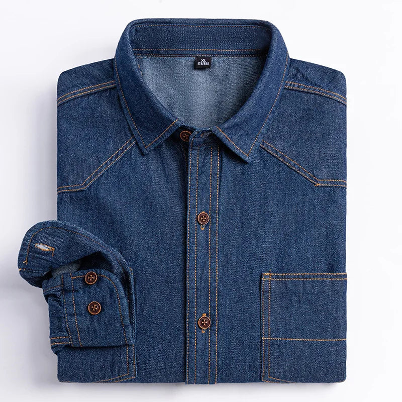 Classic Denim Long-Sleeve Shirt