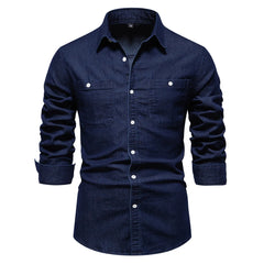 Men's Slim Fit Denim Shirt