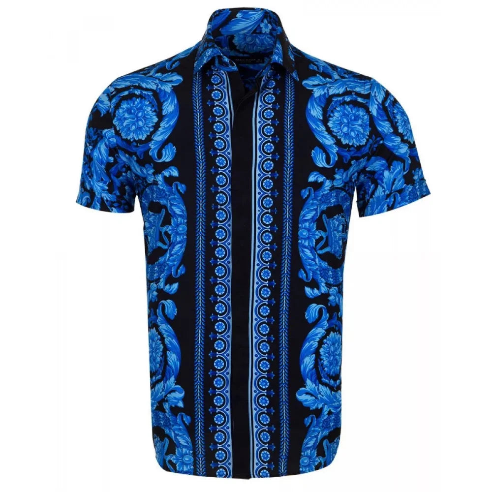 Royal Blue Short Sleeve Men's Summer Shirt