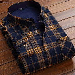 Men's Winter Plaid Flannel Shirt