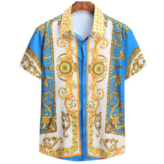 Royal Blue Short Sleeve Men's Summer Shirt