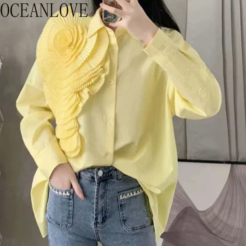 Vintage Korean Fashion Women's Blouse