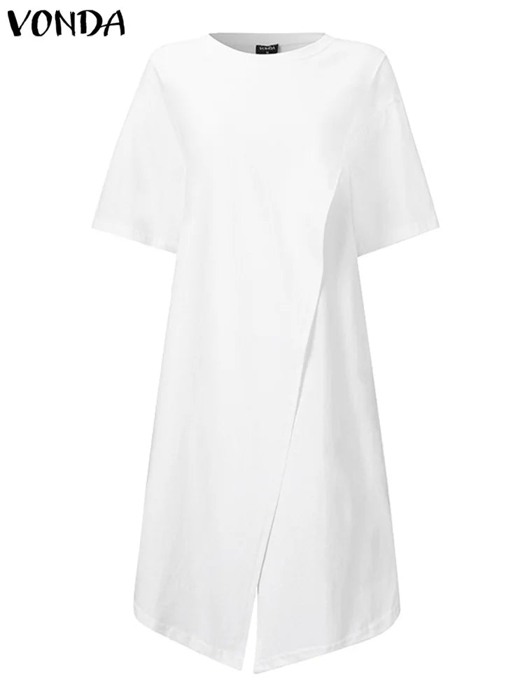 Summer Women's Split Tunic Shirt