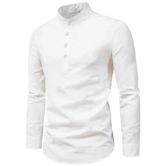 Men's Casual Stand-Up Collar Shirt