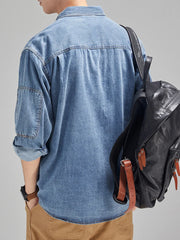 Men's Loose Fit Denim Shirt