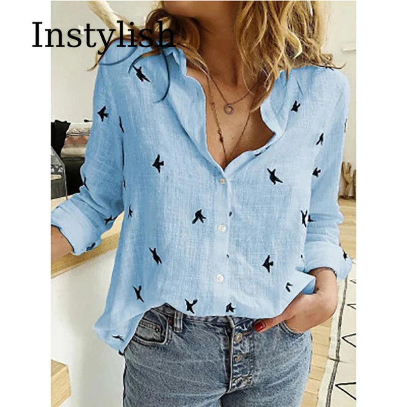 Women's Elegant Cotton Linen Shirt