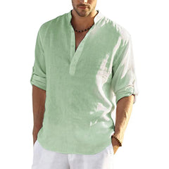 Men's Casual Cotton Linen Shirt