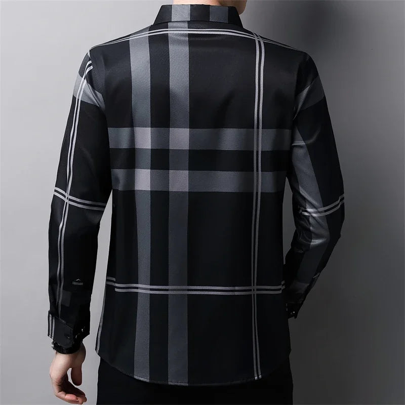 Men's Printed Anti-Wrinkle Business Shirt