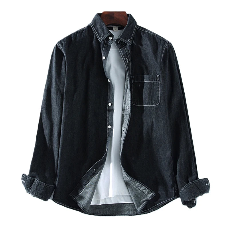 Men's Casual Slim Fit Denim Shirt