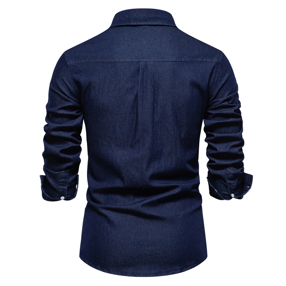 Men's Slim Fit Denim Shirt