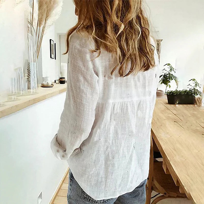 Women's Leisure Button Lapel Cardigan Top