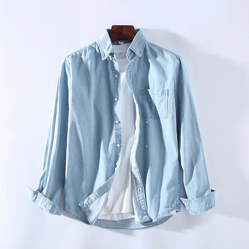 Men's Casual Slim Fit Denim Shirt