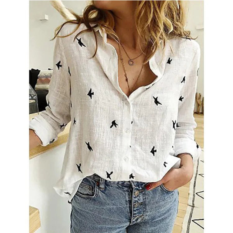 Women's Elegant Cotton Linen Shirt