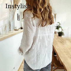 Women's Elegant Cotton Linen Shirt