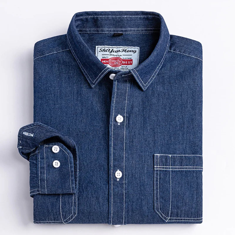 Classic Denim Long-Sleeve Shirt