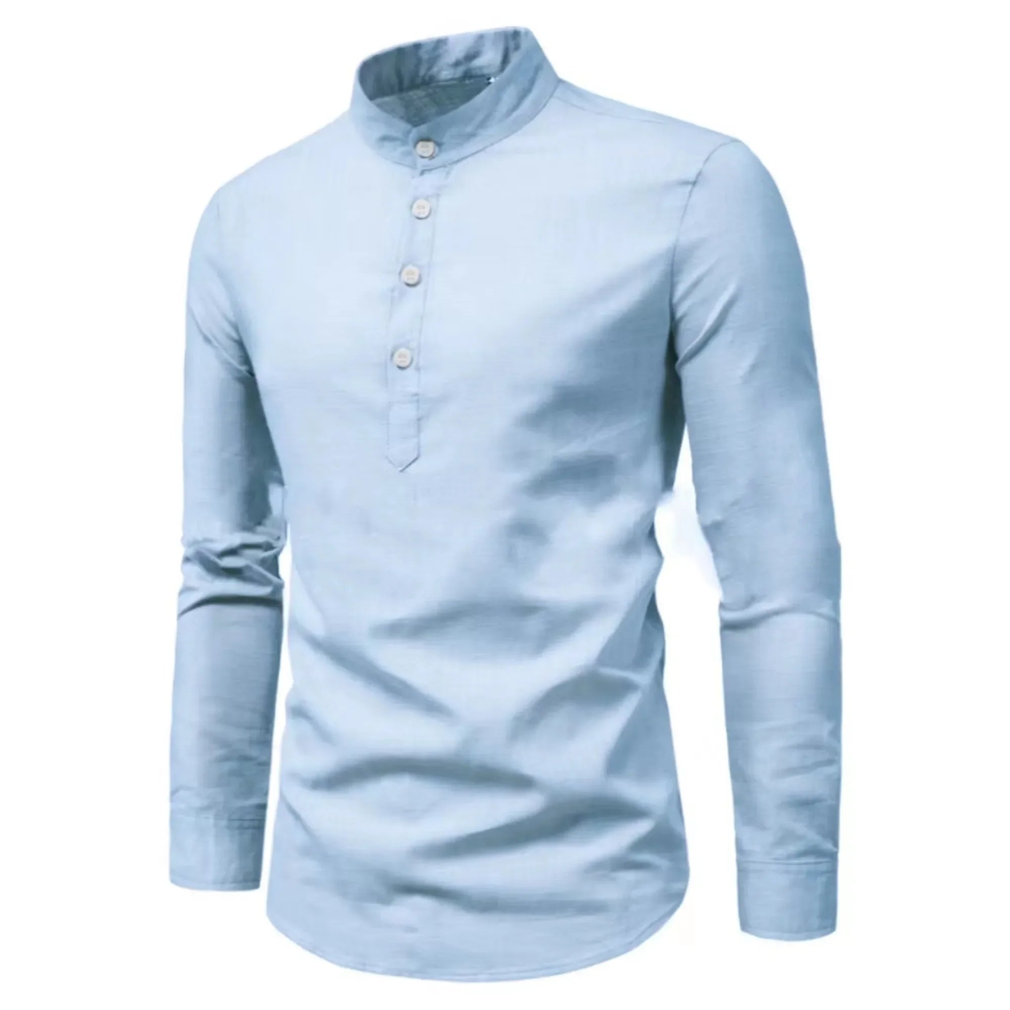 Men's Casual Stand-Up Collar Shirt