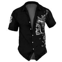 Men's Skull Print Hawaiian Shirt