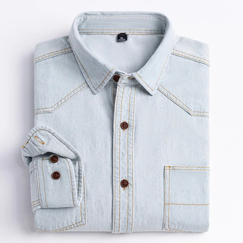 Classic Denim Long-Sleeve Shirt